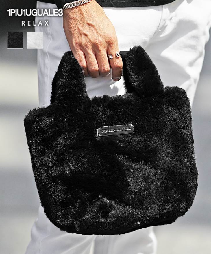 ロゴプレートファーミニトートバッグ/1PIU1UGUALE3 RELAX