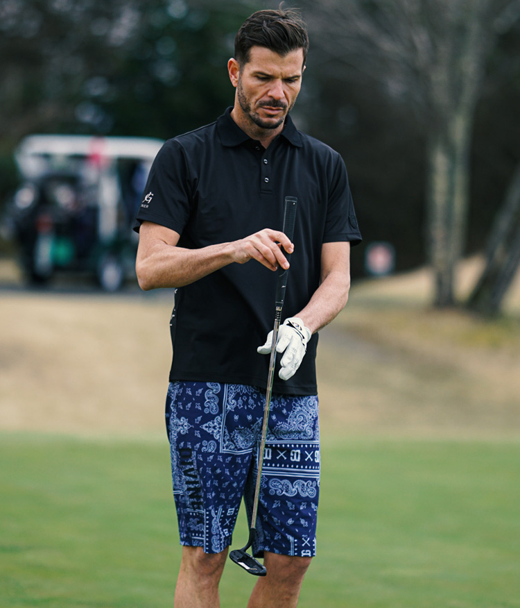 サイドプリントポロシャツ_コーデ2