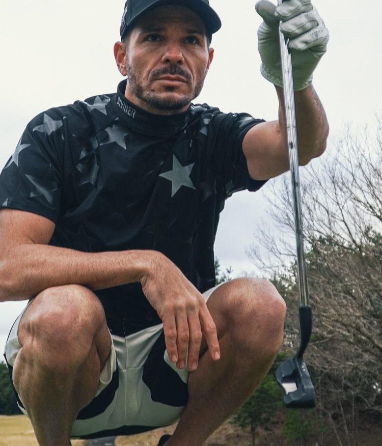 星総柄半袖モックネック_コーデ3