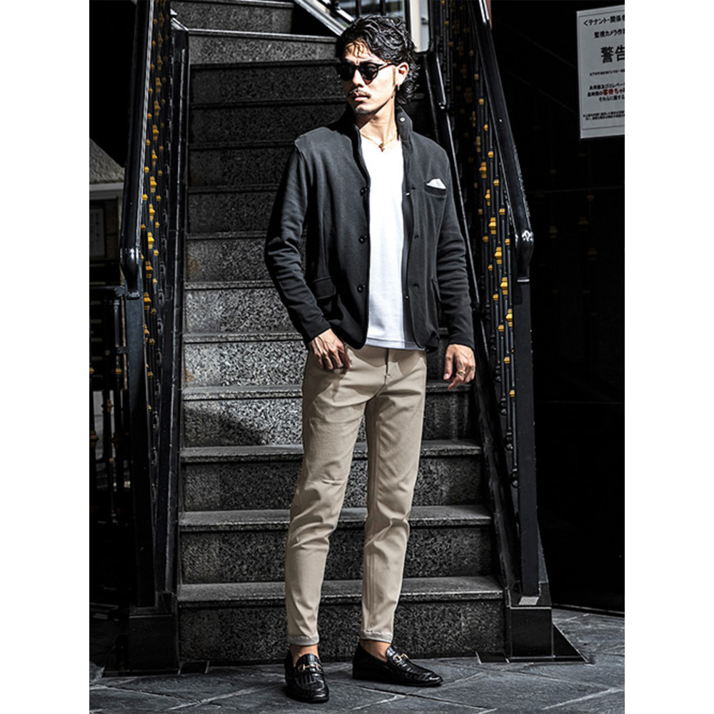 イタリアンジャケットを使ったコーデ