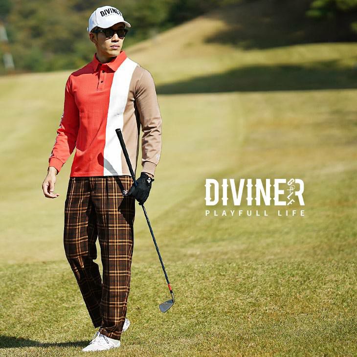 切り替え長袖ポロシャツ