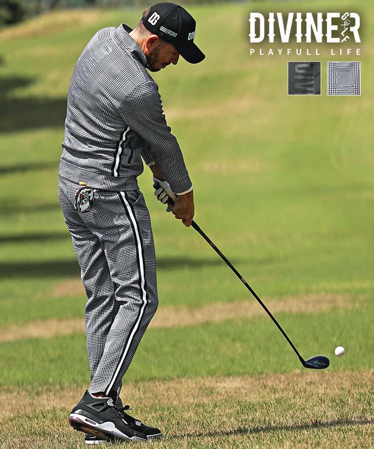 【DIVINER GOLF】チェック＆チドリ柄セットアップ