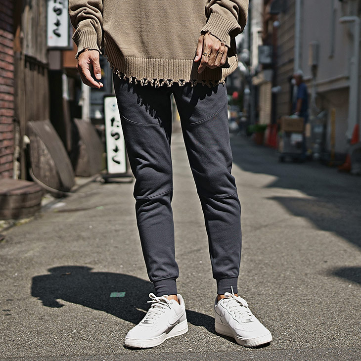 スウェットパンツ□サルエルジョガーパンツ にぎにぎし トラックパンツ 