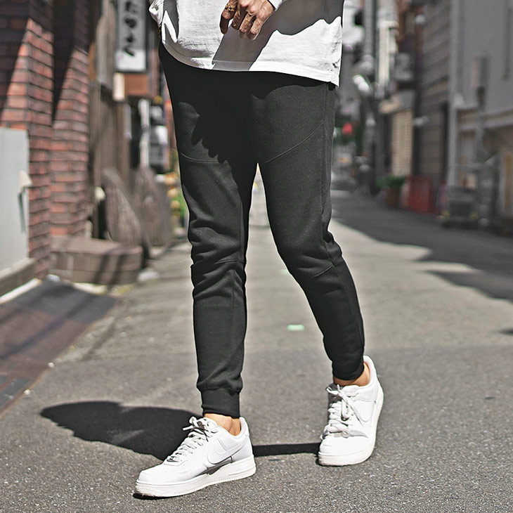 メンズ ストレッチ ジョガーパンツ スウェットパンツ サルエルパンツ 