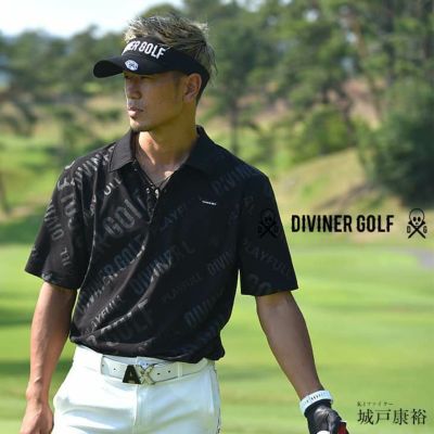 DIVINER GOLF 【DIVINER GOLF】バイアスロゴポロシャツ