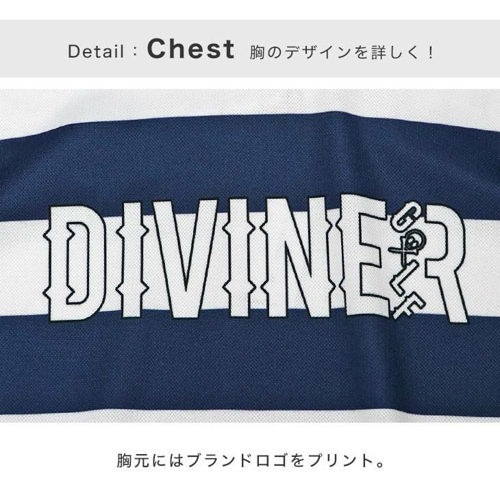 ボーダーモックネック半袖カットソー DIVINER GOLF トップス ｜【公式