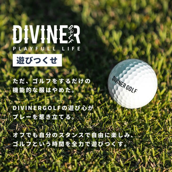 ボーダーモックネック半袖カットソー DIVINER GOLF トップス ｜【公式