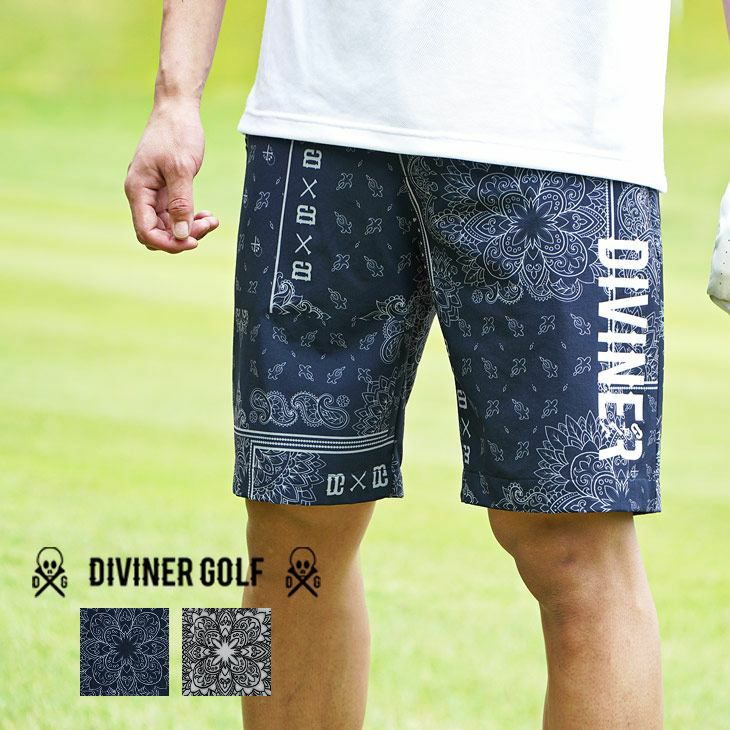 DIVINER GOLF】オリジナルペイズリー柄ハーフパンツ/ショーツ