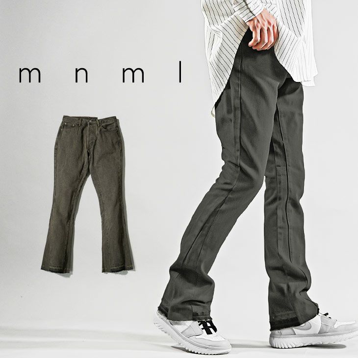 最新 mnml B355 Denim 希少カラーリング!! フレアデニムパンツ - 29 メンズ