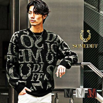 フェザーヤーン総柄ニット SOMEDIFF トップス ｜【公式】joker